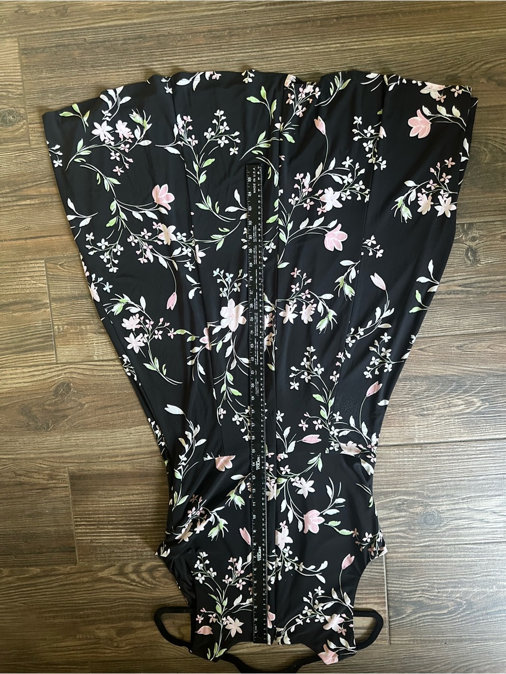 Anne Klein Black Midi Dress with Pink Floral Print - Picture 15 of 16